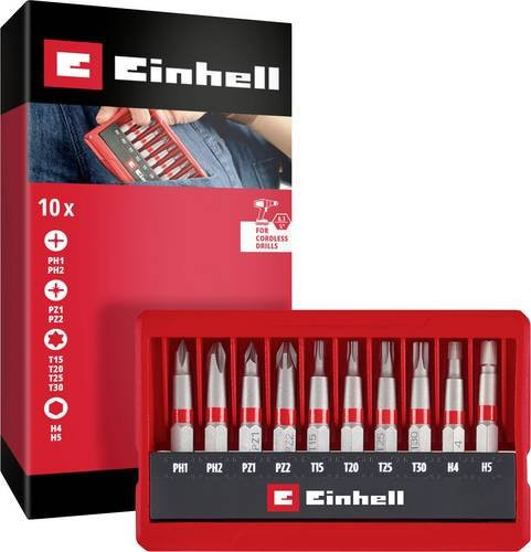 Einhell Bit-Set 10-teilig in der Taschenbox, rot, 50 mm - Bild 3