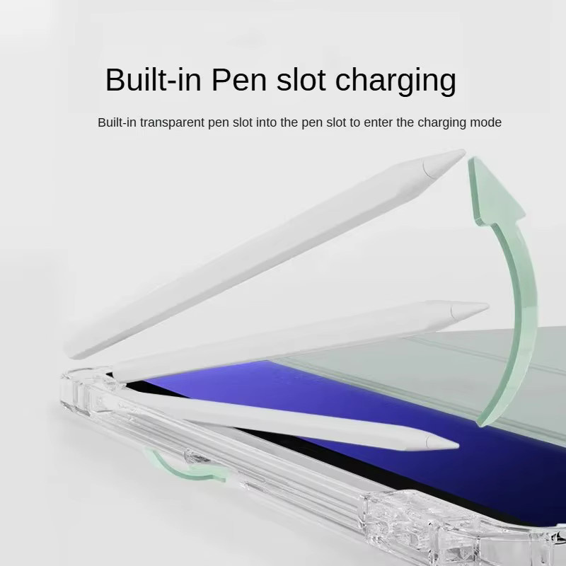 Magnetische faltbare Smart Cover Schutzhülle für Huawei Honor Pad 9 12,1 Zoll 2024 mit Stifthalter in Lavender Transparent - Bild 2