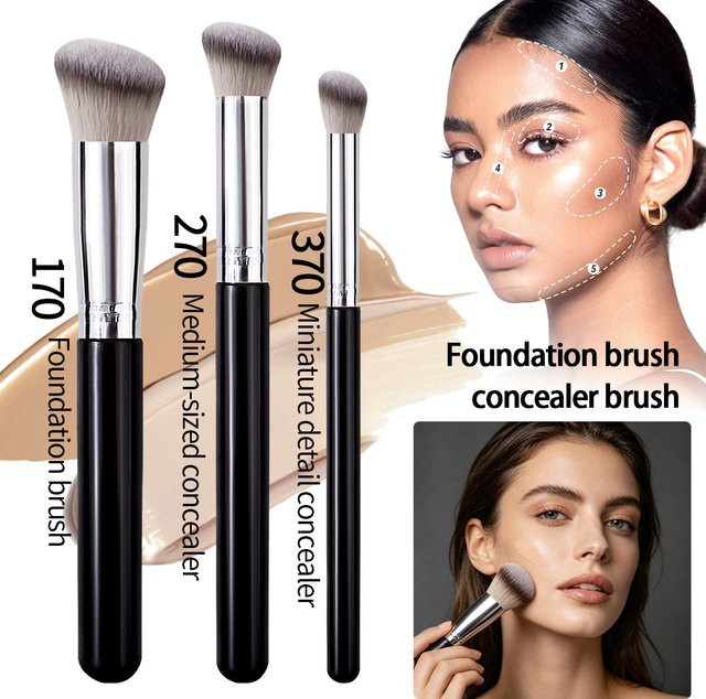 KOSSHOW Foundation- und Concealer-Pinselset, 3-teilig, Unisex - Bild 1