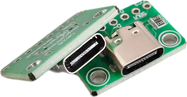 USB Typ-C Adapterplatine Dual Widerstand 5,1 kOhm 16Pin auf 8Pin in Grün - Bild 1
