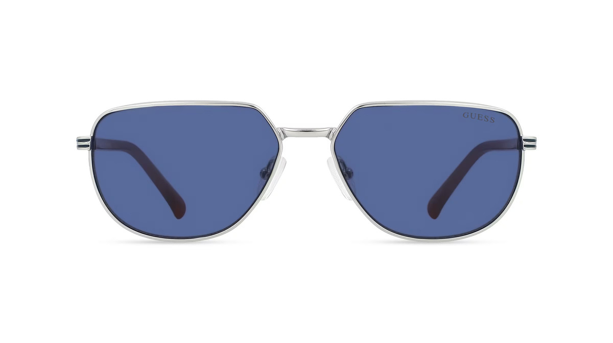 Guess GU00042 Sonnenbrille, Vollrand, Quadratisch, Metall, Herren, Silber - Bild 1