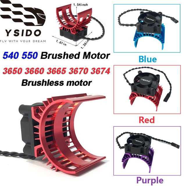 Ysido Bürstenloser Elektromotor Abdeckung Kühlkörper Lüfter für WLtoys 124017 124016 Teile - Bild 1
