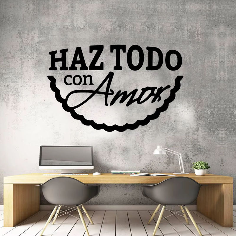 Abnehmbarer Vinyl Wandaufkleber mit spanischem Text in Schwarz für Kinderzimmer und Naturdeko - Bild 3