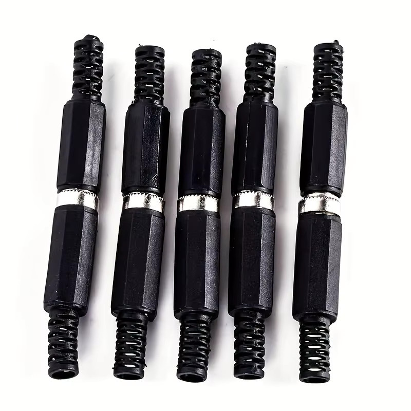 10 Paare DC-Stromstecker und Buchsen 5,5x2,1mm Schweißverbinder Set in Schwarz - Bild 5