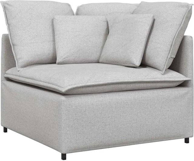 vidaXL Modulares Sofa Eckmodul mit Kissen Wolkengrau Breite: 100 cm - Bild 1