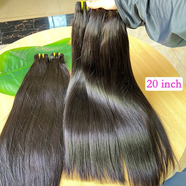 Echthaar-Bündel Haarverlängerungen, 10-36 Zoll, Farbe 1B, Damen - Bild 1