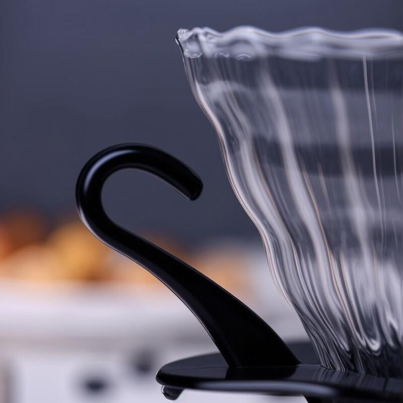 CLITON Pour-Over Kaffeefilter aus Glas mit feinem Netz in Schwarz und Transparent für 1-2 Tassen - Bild 3