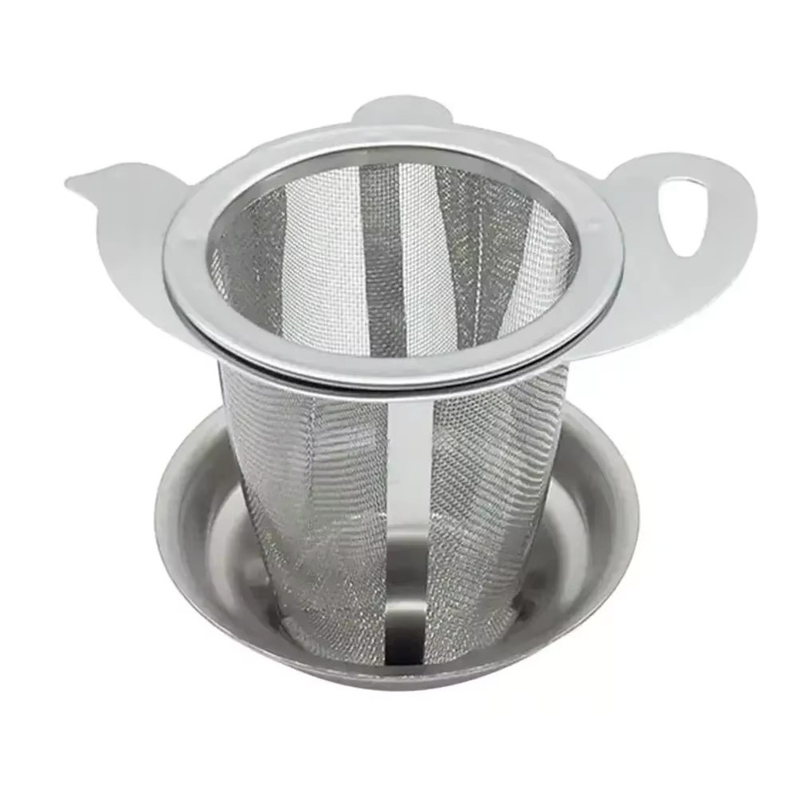 Edelstahl Teefilter in Teekannenform für Tee, Kräuter und Gewürze, Silber - Bild 2