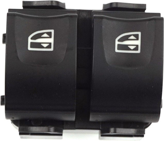 BROSS Fensterheber Schalter für Fahrertür Renault Captur, Clio 4, Trafic 3, Dacia Lodgy und Duster in Schwarz und Weiß, Teilenummer 254118722R - Bild 1