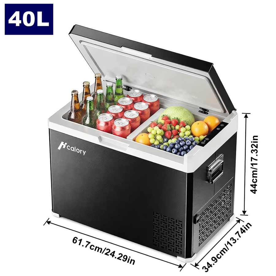 Hcalory D-Serie Kompressor Kühlbox Zweizonen Kühl-Gefriergerät für Auto und Zuhause, tragbare Kühlbox für LKW und SUV, DC12V/24V/AC230V - Bild 9