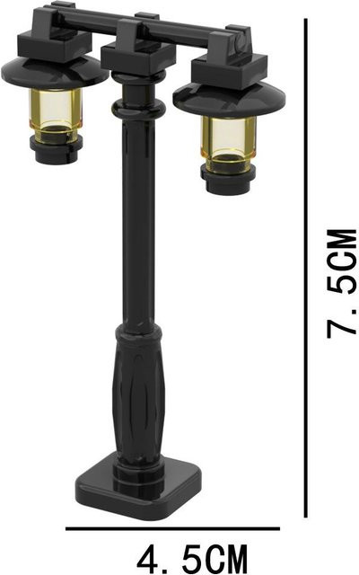Stadtserie Straßenlaterne MOC Bausteine, Halloween Fledermauslampe, ab 6 Jahren - Bild 1
