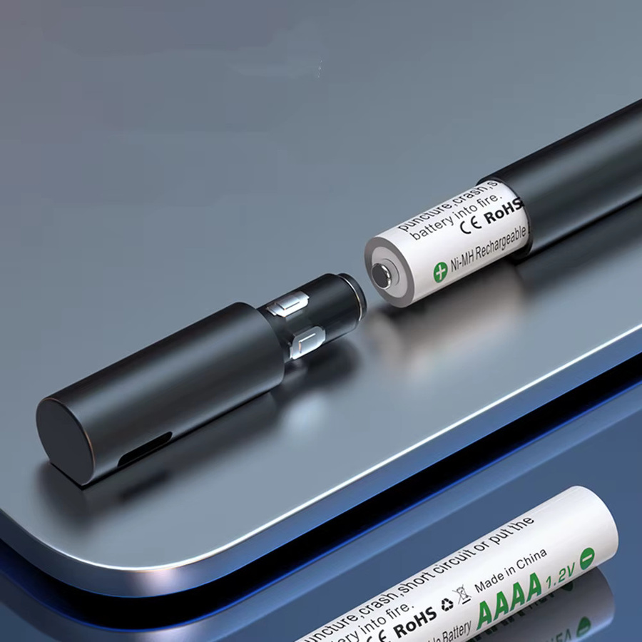 DOUBLEPOW Akku Set mit 2 Stück 1,2 V 400mAh AAAA Ni-MH Akkus und Ladegerät für AA, AAA und AAAA Batterien - Bild 3