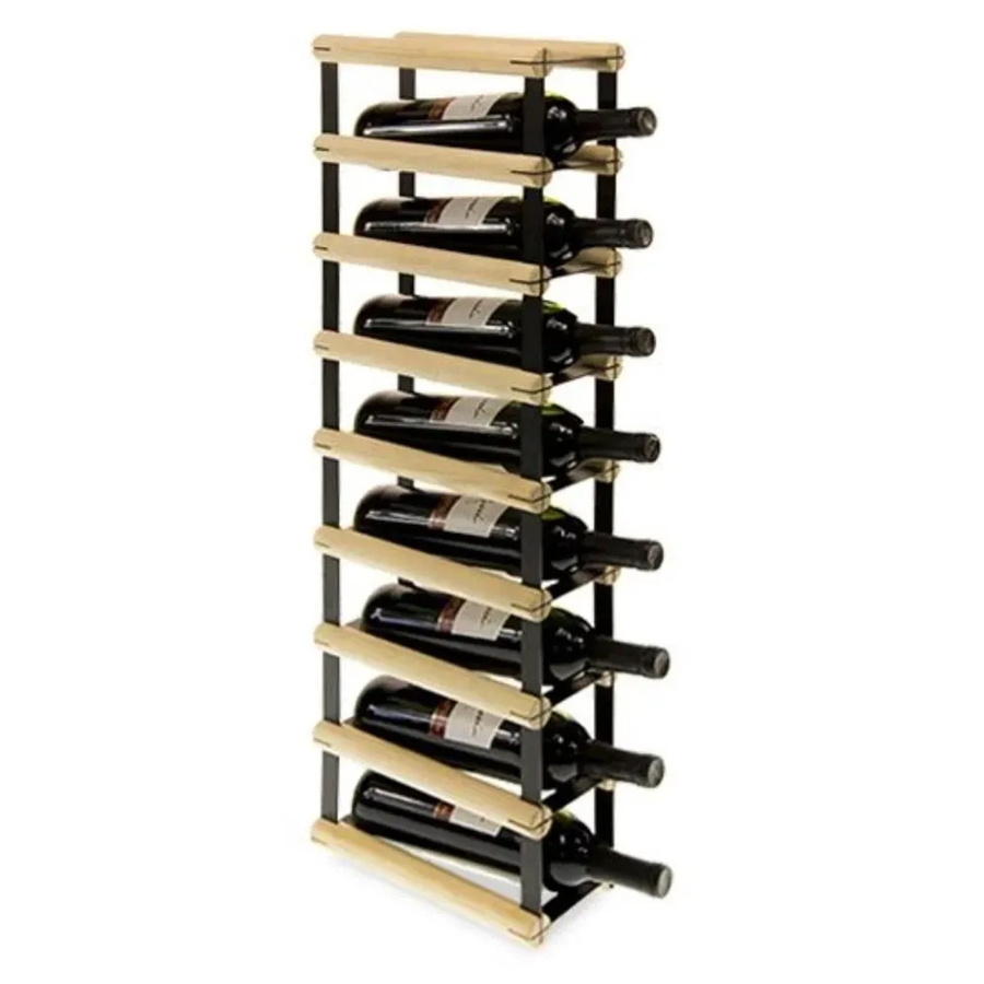 PROREGAL Modulares Weinregal Vinotega Mod Metal aus massivem Kiefernholz in Natur, H x B x T: 82,5 x 12,5 x 24,5 cm, Platz für 8 Flaschen - Bild 2