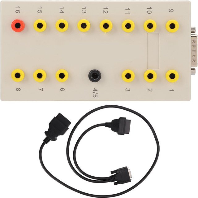 TOMTOP Auto OBD2 Pin Out Box Breakout Tester mit Diagnosekabel in Weiß, Kabellänge: 113 cm x 38 cm - Bild 1