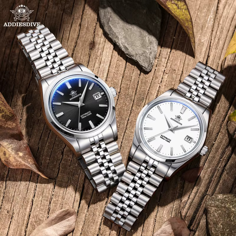 ADDIESDIVE Armbanduhr Automatik, Edelstahl, Weiß, Herren - Bild 3