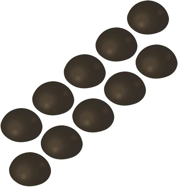 vasalat Set Wand-Türstopper selbstklebend, Farbe: Braun, Ø: 32 mm, Höhe: 12 mm, 10 Stück - Bild 1
