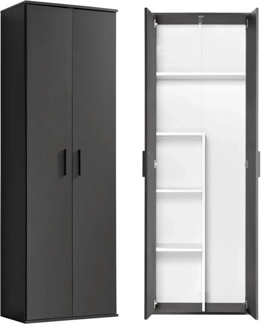 mokebo Besenschrank als Mehrzweckschrank in Anthrazit, H x B x T: 180 x 60 x 34 cm - Bild 1