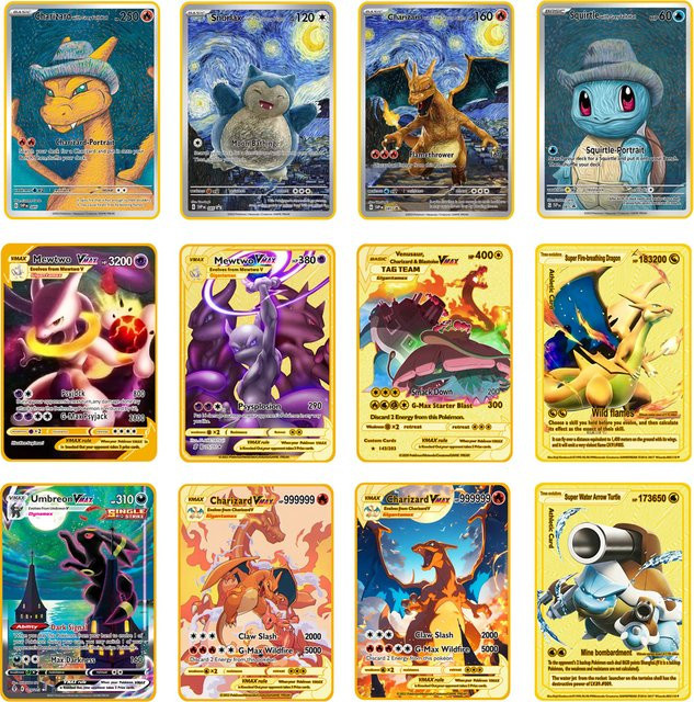 Bandai Pokémon Metallkarte, Golden, English, Bunt / Mehrfarbig - Bild 1
