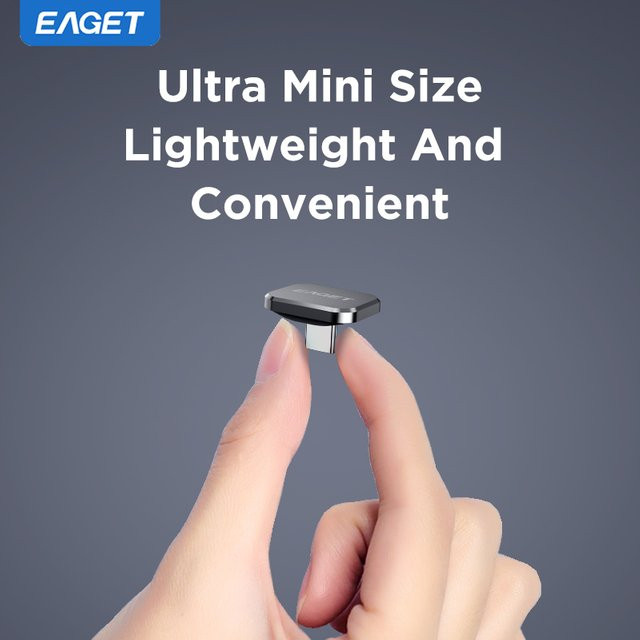 EAGET Mini USB 2.0 Flash-Laufwerk Typ-C in Schwarz für Dashcam, Mobil, Mac und PC - Bild 1