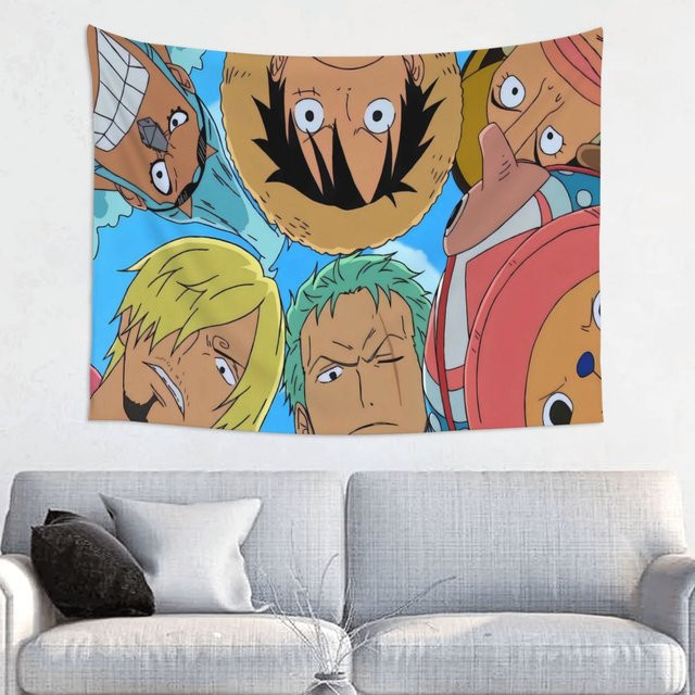 Bandai Anime Wandteppich mit Luffy, Zoro und Chopper in Multicolour für deine Schlafzimmer- und Wohnheim-Dekoration - Bild 1