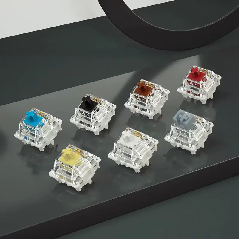 Gateron G Pro V2 Schalter für mechanische Tastaturen, 3-polig, RGB-kompatibel, erhältlich in Weiß, Braun und Multicolour, vorgeschmiert, wählbare Ausführung Linear oder Tactile - Bild 1