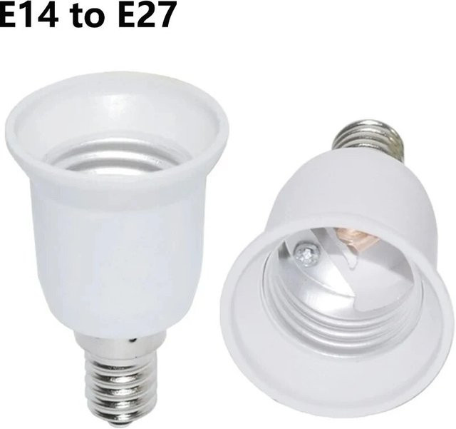 GGBEE Lampenfassung Konverter E14 auf E27 Adapter in Weiß - Bild 1