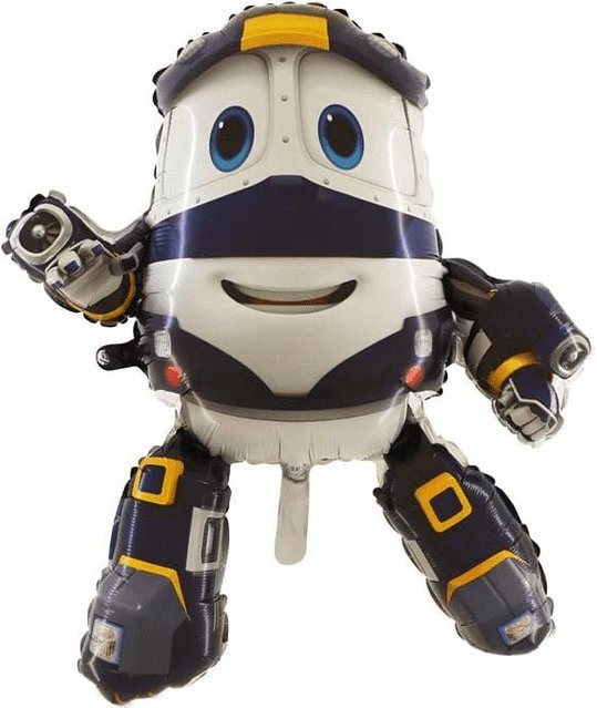 Blauer Roboter Folienballon für Kindergeburtstage und Events, 1 Stück - Bild 1