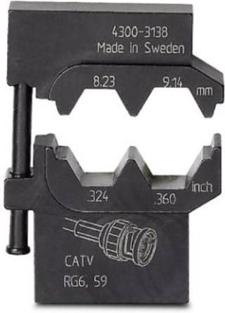 Phoenix Contact Crimpfox-M CX-3/DIE 1212089 Crimpgesenk für Koaxial-Steckverbinder RG6 und RG59 in Schwarz - Bild 1