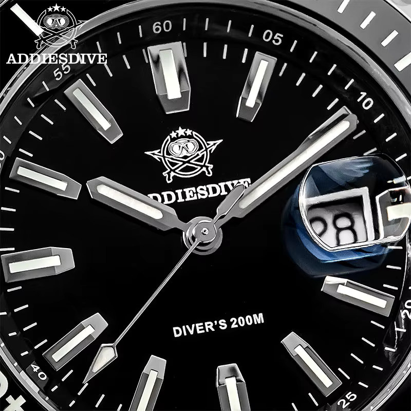 ADDIESDIVE Armbanduhr Edelstahl, Quarz, Schwarz, Herren - Bild 6