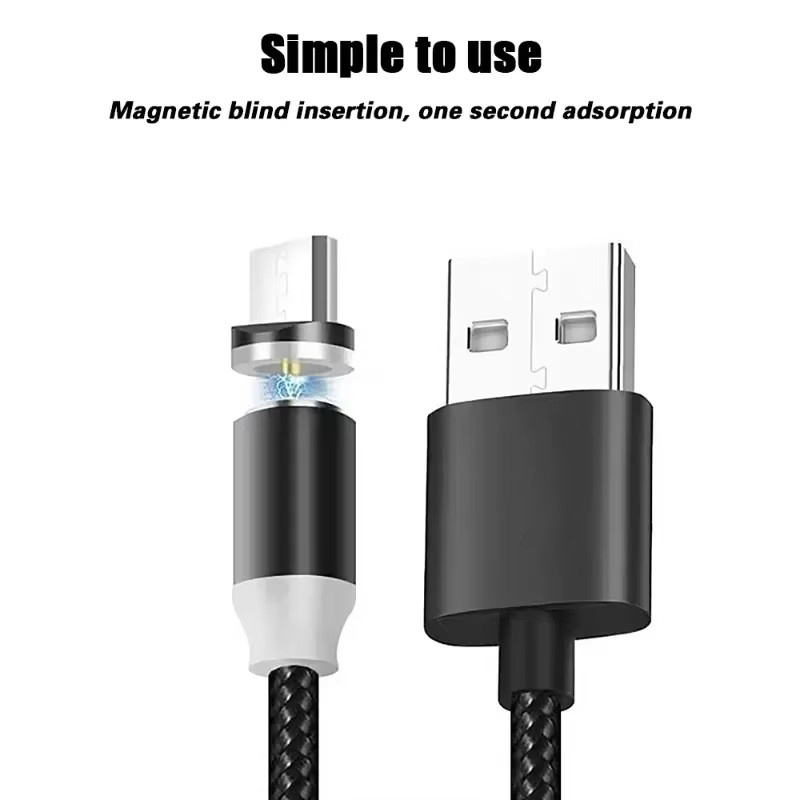 BAPPSUS Magnetisches Ladekabel für USB-C und Micro-USB in Schwarz mit Schnellladefunktion und Datenübertragung - Bild 5