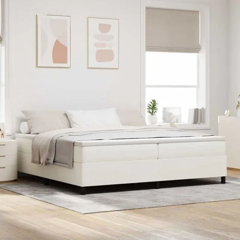 vidaXL Polsterbett Boxspringbett in Beige mit Stoffbezug B/T: 200 x 200 cm - Bild 1