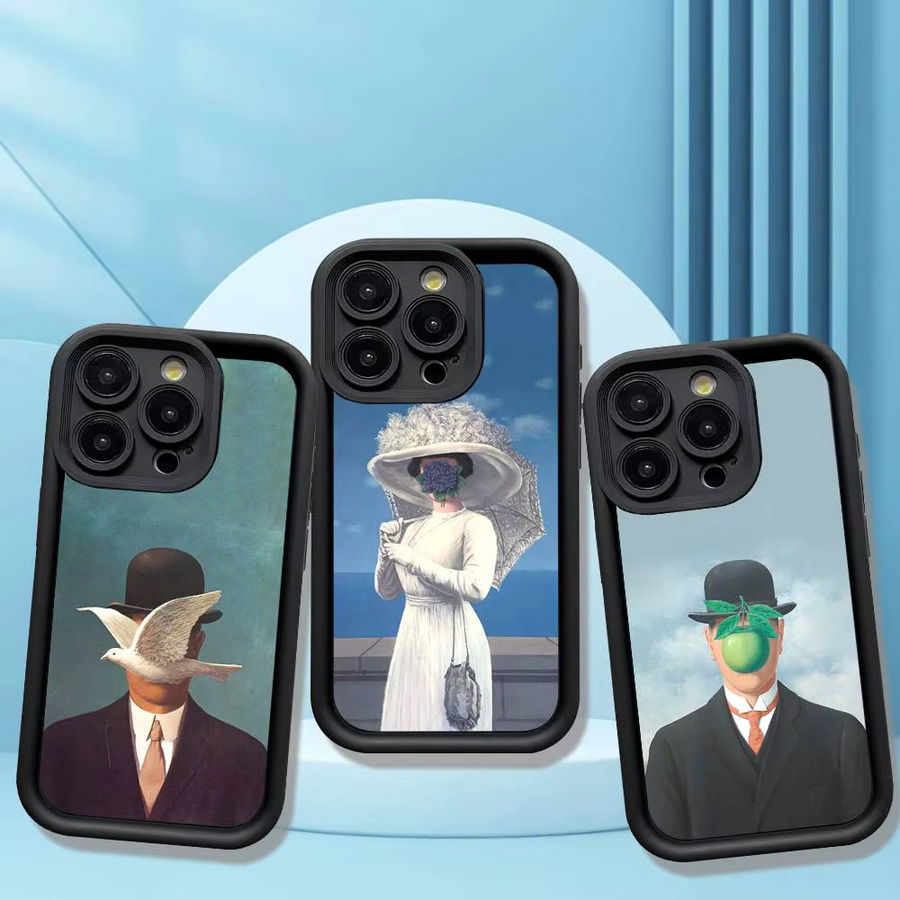 Rene Magritte Kunst Silikon Soft-Handyhülle für Apple iPhone in Multicolour - Bild 3