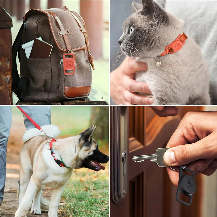 OAKCHARM Wasserdichtes Silikon Halsband für Apple AirTag als GPS-Tracker für Hunde und Katzen in Petrol - Bild 2
