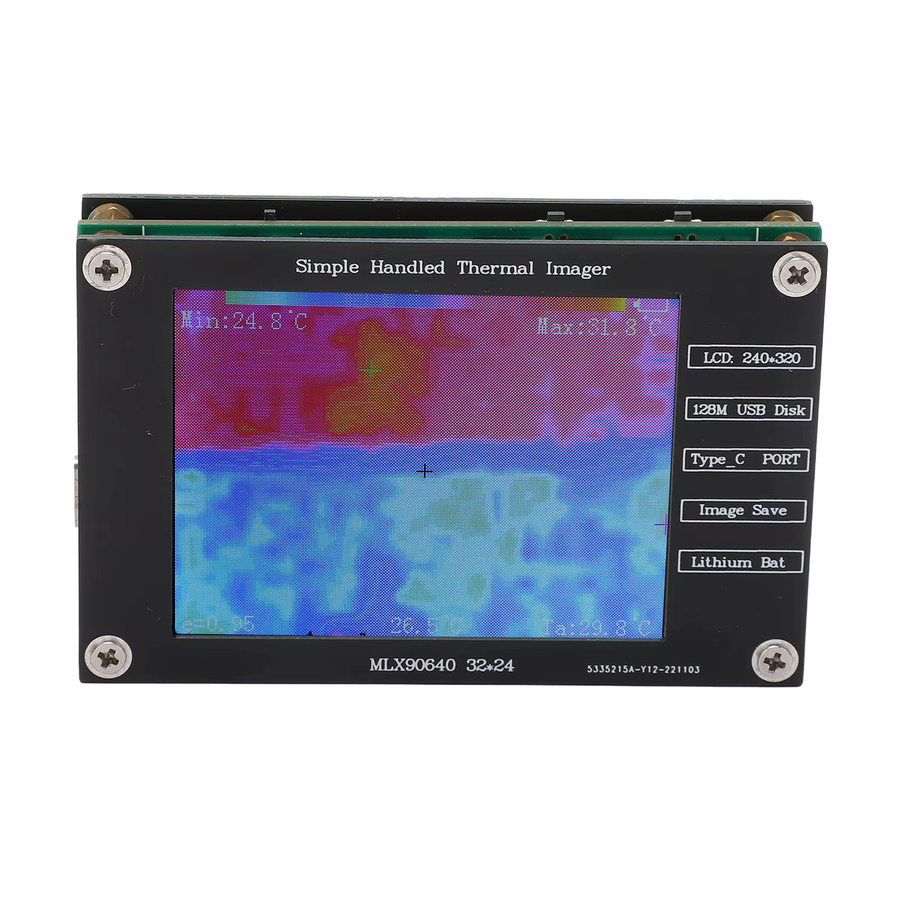 KKMOON Digitale Infrarot-Bildgebungskamera mit 2,8-Zoll-LCD-Bildschirm und Wärmebildfunktion, Schwarz, Messbereich -40 ℃ bis 300 ℃ - Bild 4
