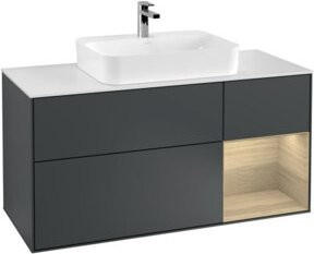 V&B Waschtischunterschrank Finion in matt blau lackiert, Breite: 120 cm, Tiefe: 50,1 cm, Höhe: 50,1 cm - Bild 1
