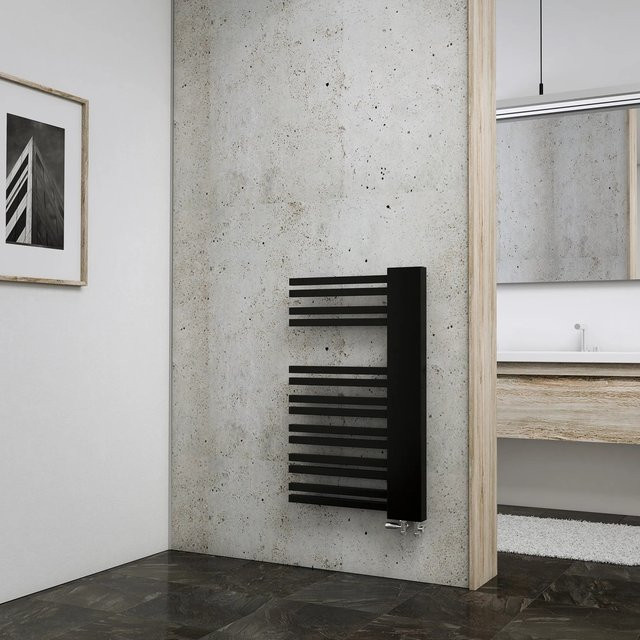 Schulte Design-Heizkörper Bologna Anthrazit Version Rechts B: 81 cm, H: 50 cm - Bild 1