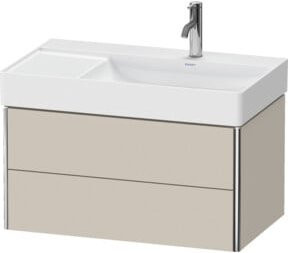 Duravit Waschtischunterschrank XSquare in Beige mit 2 Schubladen, Tau matt, B/T/H: 78,4 x 46,0 x 39,7 cm - Bild 1
