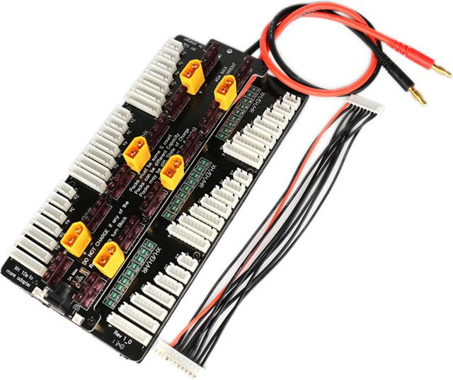 U-Angel-1988 Cellpro pl8 pl6/2 8s Batterie Ladegerät Balance Board in Schwarz für RC Drohnen und FPV zur gleichzeitigen Ladung von 6 Batterien - Bild 1