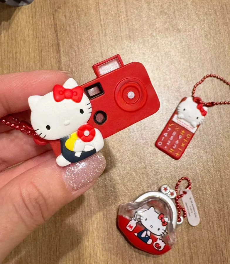 Kt Cat Sanrio Mini-Figur, Kawaii Schlüsselanhänger, Kunststoff - Bild 2