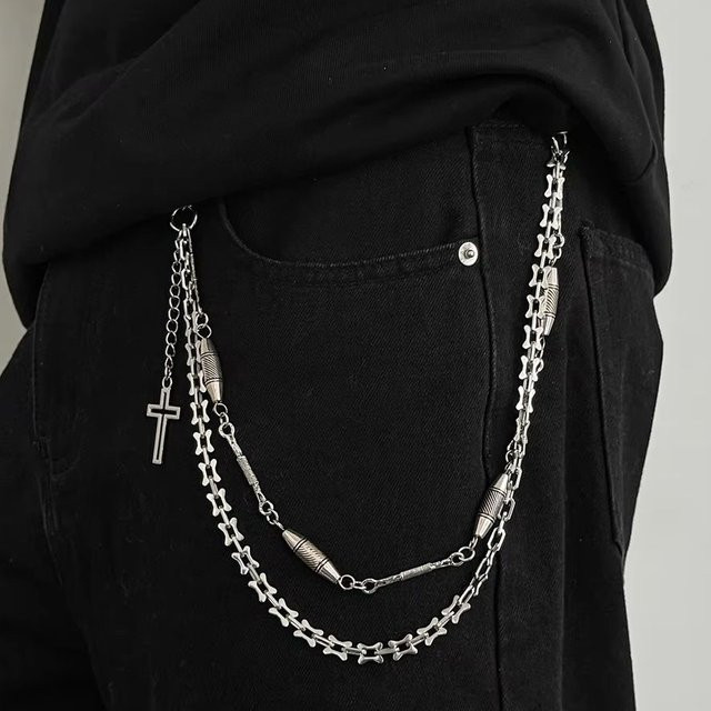 KunJoe Metallkettenanhänger, Silber, Unisex - Bild 1