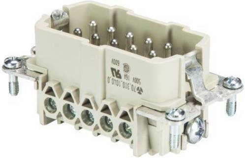 Wieland Electric Stifteinsatz BAS 70.310.1040.0 in Beige mit 10 Gesamtpolzahl plus PE, 1 Stück - Bild 1