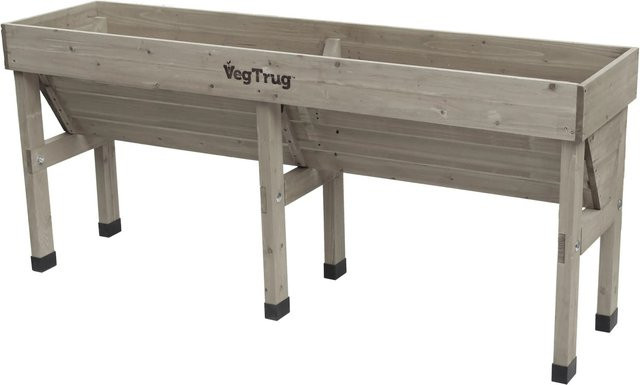 VegTrug Hochbeet Wallhugger aus Zeder in Greywash, Farbe: Grau, B/T/H: 183 x 46 x 80 cm - Bild 1
