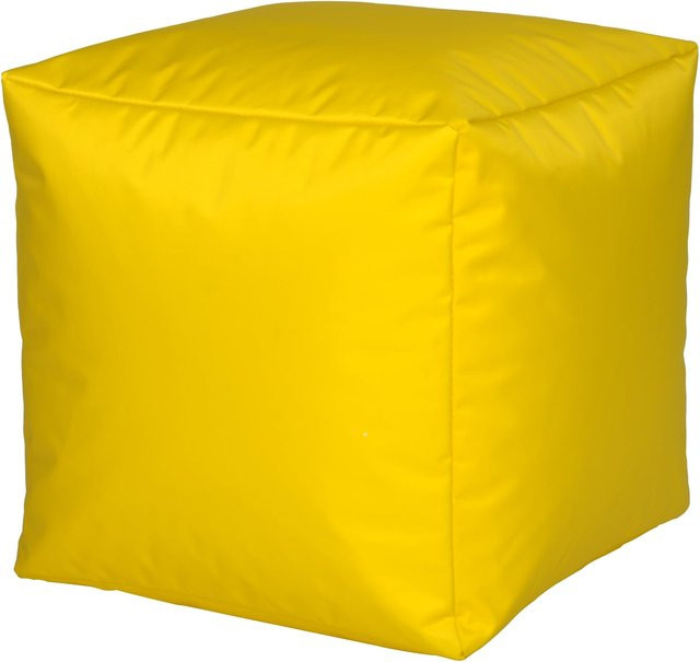 Linke Licardo Sitzwürfel aus Nylon in Gelb, B/T/H: 40 x 40 x 40 cm - Bild 1