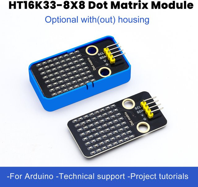 Keyestudio HT16K33_8X8 Dot Matrix Modul DIY elektronischer Baustein für Arduino IDE-Programmierung kompatibel mit Lego-Blöcken - Bild 1