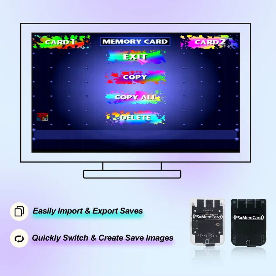 BitFunx PSxMemCard Speicherkarte in Weiß für PS1, PS ONE und Raspberry Pi RP2040-Chipsätze - Bild 5