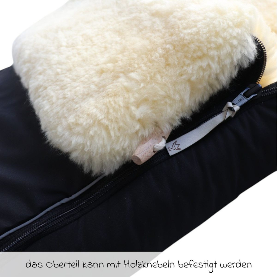 Kaiser Lammfell-Fußsack Dublas 2.0 für Buggy, Sport- und Kinderwagen in Black - Bild 5