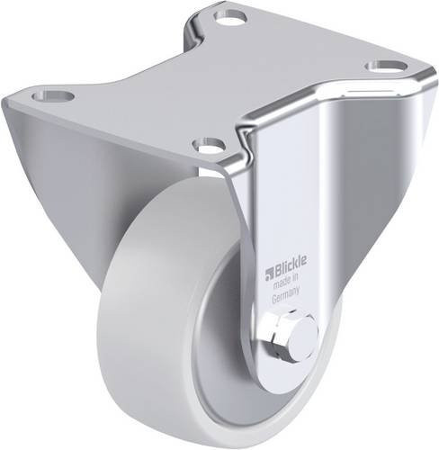 Blickle Stahlblech-Bockrolle 75XR-FA in Silber, Rad-Durchmesser: 75 mm, Tragfähigkeit: 200 kg - Bild 1