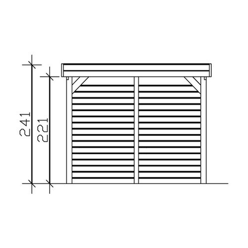 SKANHOLZ Carport Friesland Set 2, braun, B/T: 314 x 708 cm, Firsthöhe: 241 cm - Bild 2