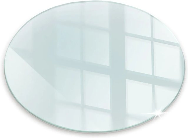 Tulup Runde Kamin Glasplatte Transparent Durchmesser: 60 cm - Bild 1