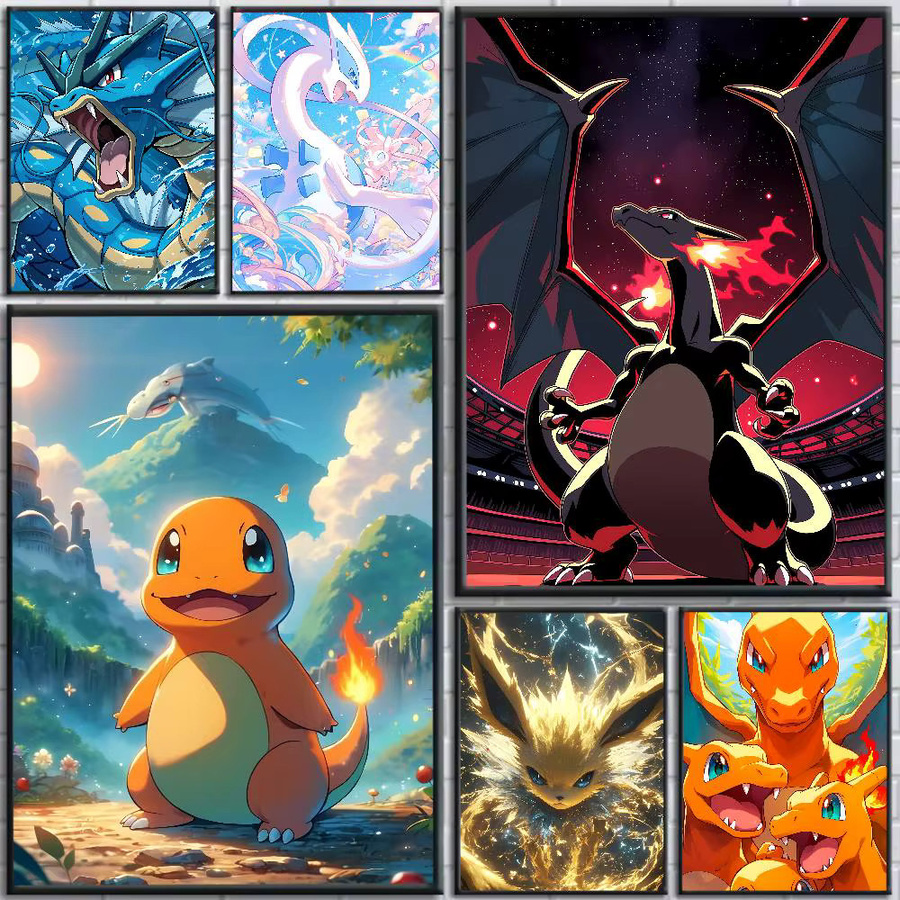 Pokemon Mega Evolution Anime-Poster als HD-Leinwand-Wandkunst von Bandai in Mehrfarbig - Bild 4